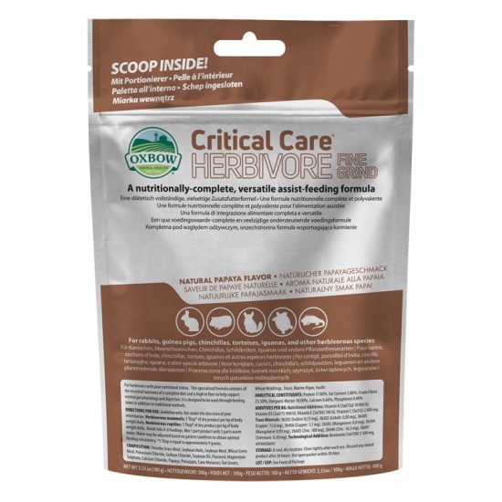 OXBOW Critical Care Herbivore Fine Grind Papaya
