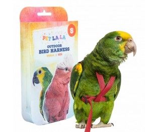 Petlala Outdoor Bird Harness Small Red