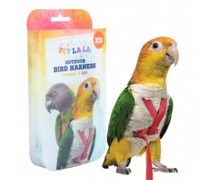 Petlala Outdoor Bird Harness X-Small Red