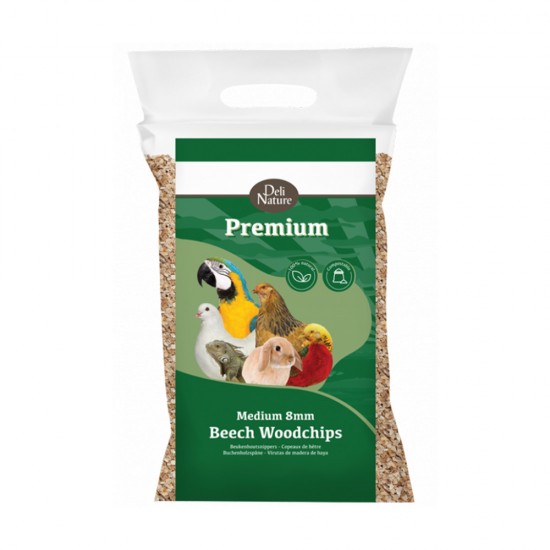 DELI NATURE Beech Woodchips Medium | 8mm | 5kg