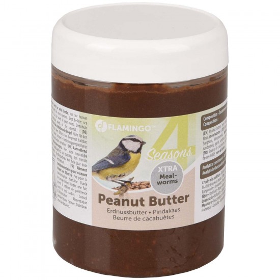 FLAMINGO PEANUT BUTTER JAR WITH MEALWORMS