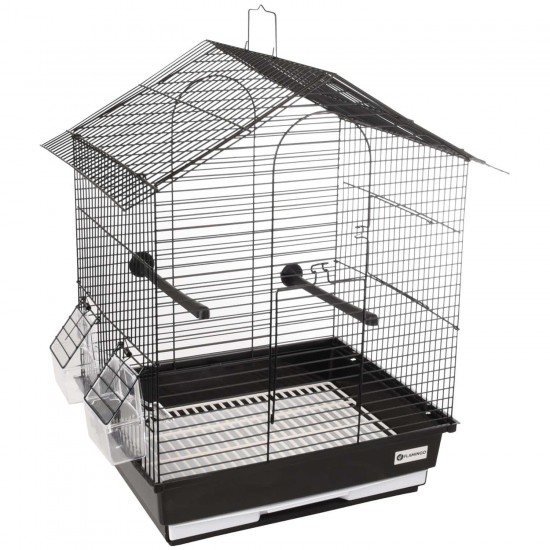 FLAMINGO BUDGIE CAGE NUSA BLACK - 35x28x46CM