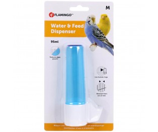 FLAMINGO WATER & FEEDING FOUNTAIN NERI M BLUE/WHITE 13,9x4CM 95ML
