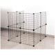 FLAMINGO MODULAR PLAYPEN PETER BLACK 12 PANELS 140x70x35CM