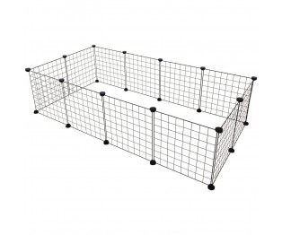 FLAMINGO MODULAR PLAYPEN PETER BLACK 12 PANELS 140x70x35CM