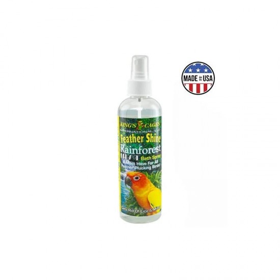 Kings Cages Rainforest Mist Bath Spray Feather Shine 240ml