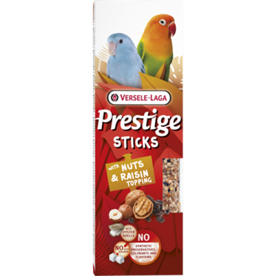 Versele Laga Prestige Sticks Small Parrots with Nuts & Raisin topping